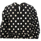 Polka Dot Cotton Tunic Dress, Empire Waist Tie, 3/4 Sleeve