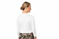 White scallop trimmed shrug back view