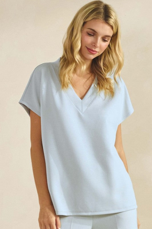 Short Sleeve V-neck top