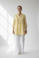 Linen Tunic Top with Collar and Pintuck Detail - Tori