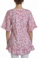 Pink Floral Swing Top - 3/4 Ruffle Sleeve Cotton Top with Ruffled Hem (S-M)