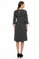Black and White Polka Dot Cotton Tunic Dress - Penelope