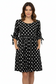 Black and White Polka Dot Cotton Tunic Dress - Penelope