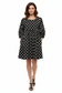 Black and White Polka Dot Cotton Tunic Dress - Penelope