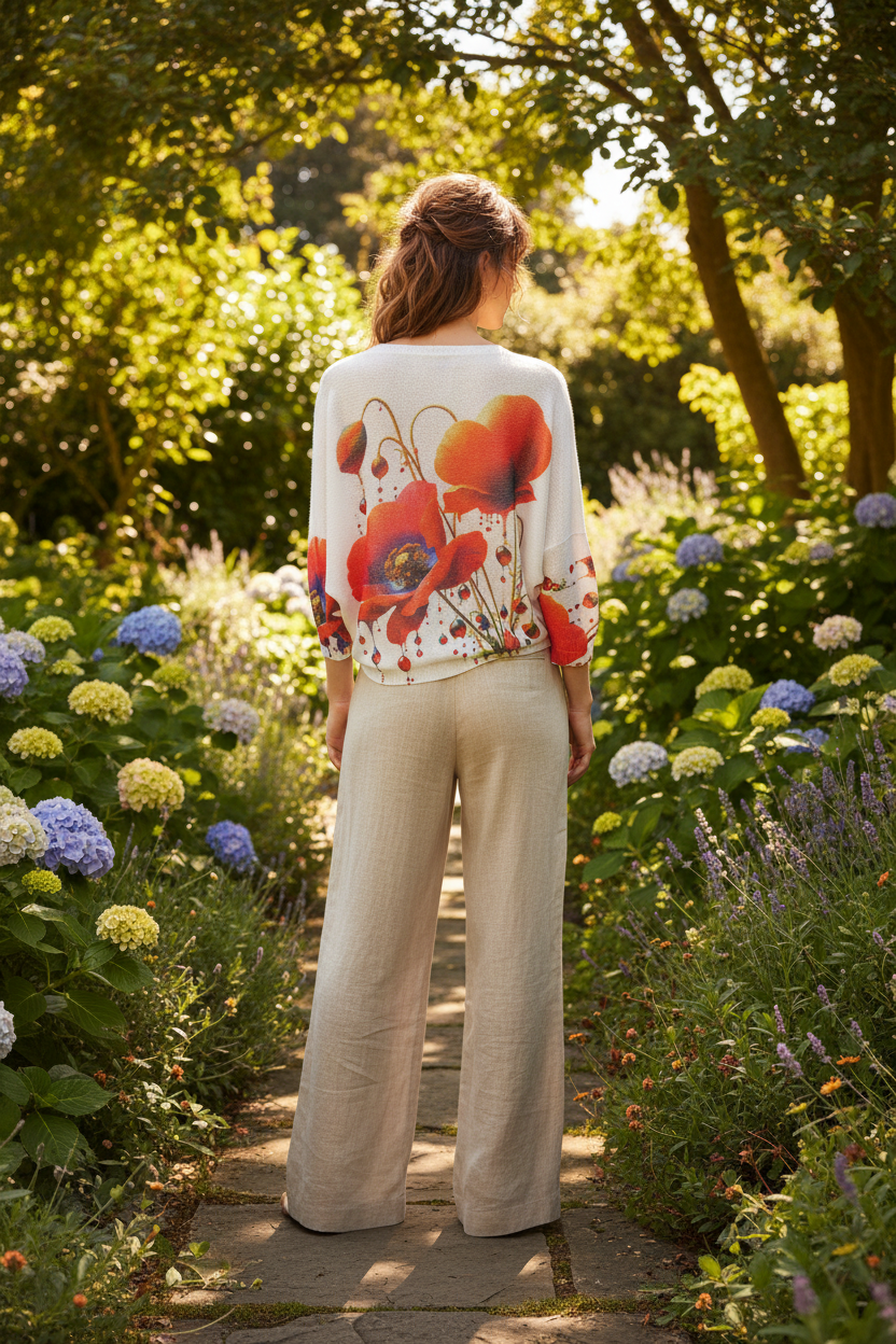 Poppy Sweater Back View - Mid Hip