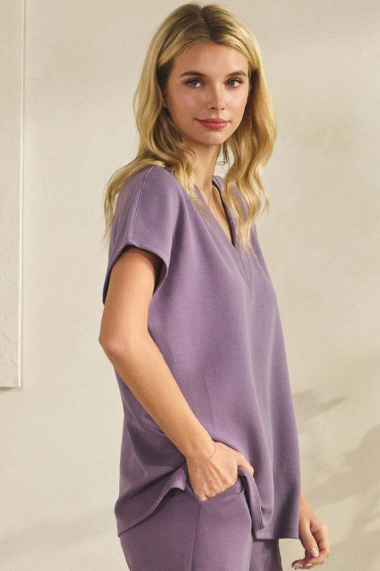 Short Sleeve V-neck top