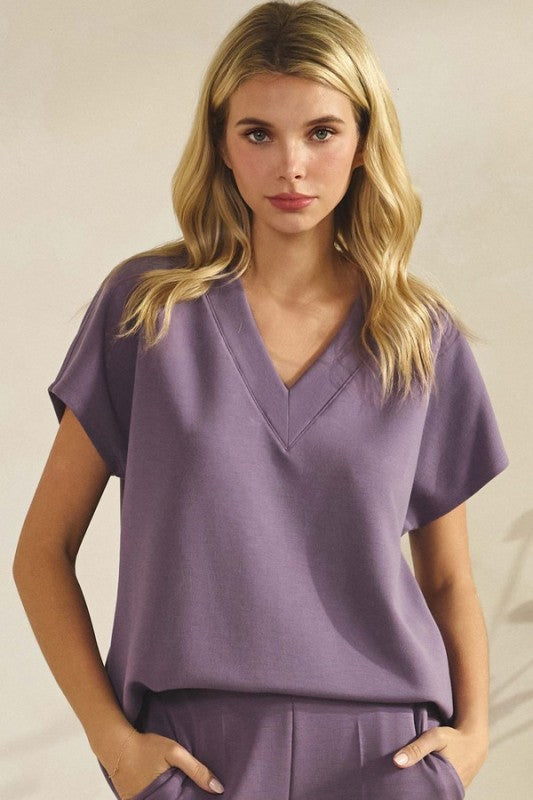 Short Sleeve V-neck top