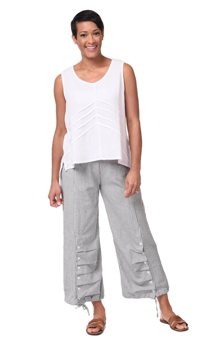 Scooter Pant in Ticking Stripe