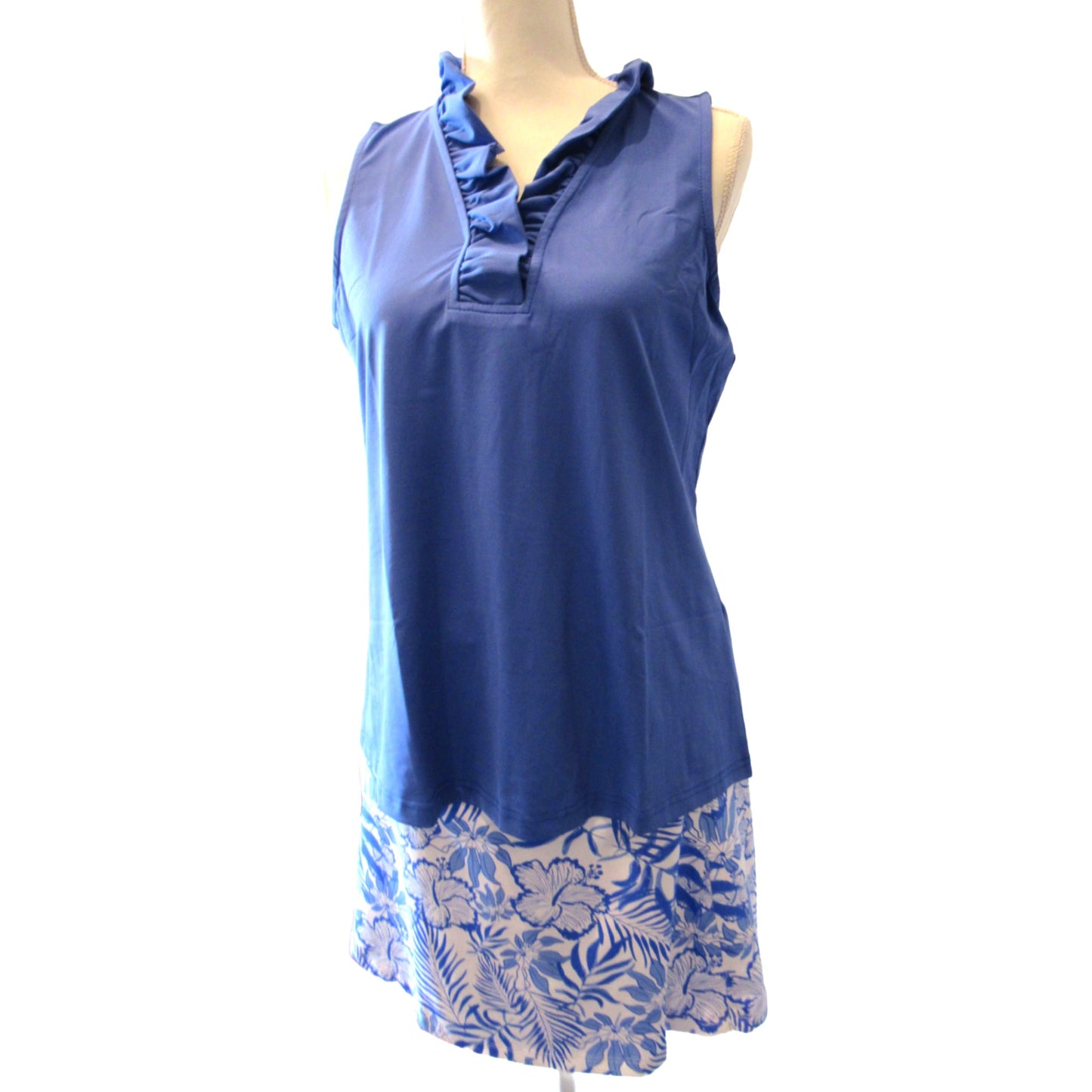 Tropical Palm Print Skort with Pockets - UPF 50+ Sun Protection