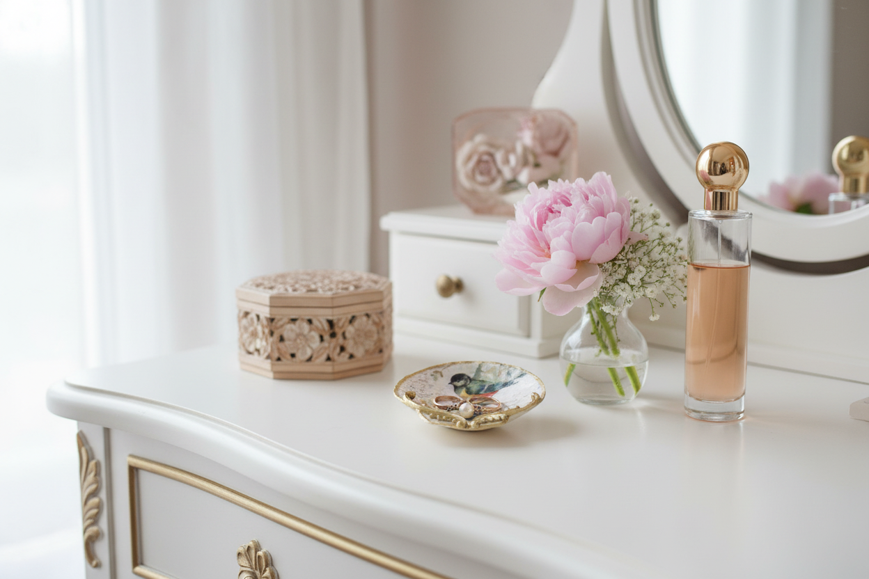 Hand-Crafted Songbird Shell Trinket Dish - Vintage Inspired Jewelry Holder