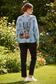 Loowie Sparkle Graphic Knit Sweater - Blue - One Size