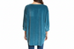 L&B Life Luxe Velvet Top: Teal Turquoise with Gathered Sleeves