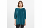L&B Life Luxe Velvet Top: Teal Turquoise with Gathered Sleeves