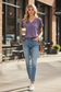 Yelete Relaxed Fit V-Neck Draped Top