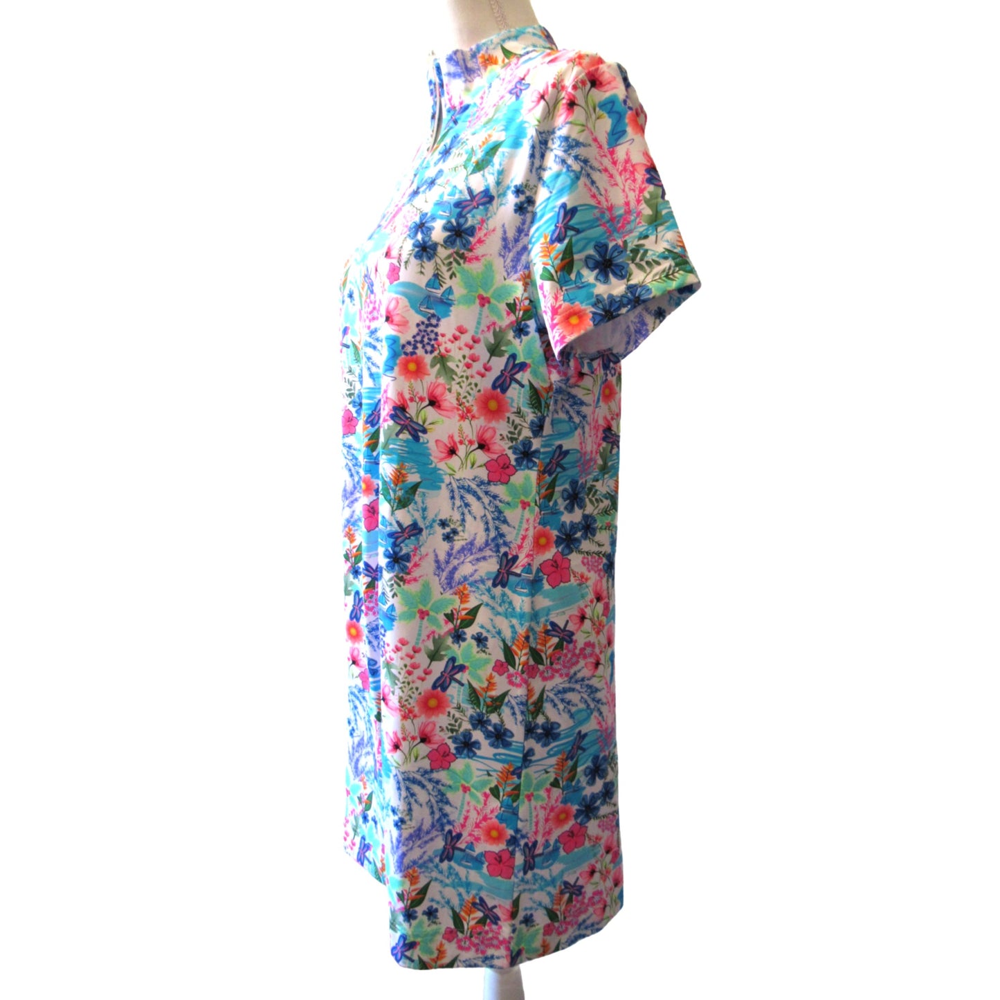 Lulu-B Tropical Floral Quarter-Zip Dress | UPF 50+ Sun Protection